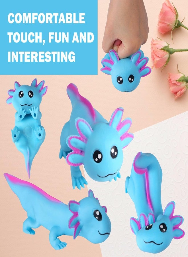 AiSiXin Axolotl Stress Balls for Adults and Kids (Blue), Squishy Toys, Cute Stress Relief Sensory Fidget Toys, Sand Filled Stretch Animal Squeeze Toys for Boys and Girls - Image 3